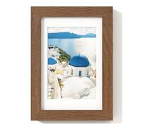 Axeman 4x6 Picture Frame - Solid Oak Wood With Mat for 3.5x5 | 4 x 6 Photo Frame, 4x6 Wood Photo Frame, 4 By 6 Picture Frame, Hanging Hardware Included, Walnut