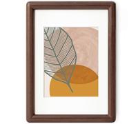 Axeman 5x7 inch Walnut Wood Picture Frame with Tempered Glass, Solid Walnut Wood Frame with Mat for 4x6, Natural Wood Frame for Home Decor,