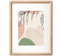 Axeman 8.5 x 11 Picture Frame - Solid White Oak Frame Matted to 6x8 - Rounded Corner Natural Oak Wood Photo Frame 8.5x11 with Tempered Glass - Tabletop or Wall Mount Display