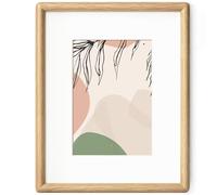 Axeman 8x10 Oak Frame - Rounded Corner 8 x 10 Picture Frame Matted to 5x7 - Natural Oak Wood 8 by 10 Photo Frame with Tempered Glass for Tabletop or Wall Mount Display