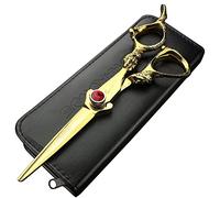 AXEMOORE Porfessional Hairdressing Scissors Kit 5.5 Inches Stainless Steel Hair Cutting Shears Kit Professional Barber for Women & Men(Golden)