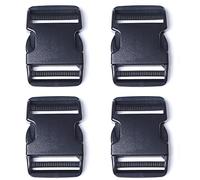 AXEN 4PCS Plastic Buckle, Dual Adjustable Side Quick Release Buckle for Bracelets Backpack Tactical Bag and Gear (40mm/1.5in)