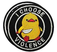 AXEN I Choose Violence Tactical Morale Patch With Hook & Loop Fastener for Backpack, Uniform, Bag, Jacket, Vest, Cap, Hat and Gears