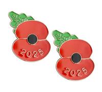 AXEN Remembrance Day Poppy Pins, Lest We Forget Lapel Pin Badge Brooch, Style 7