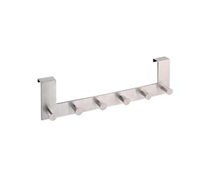 axentia 6 Hook Over-Door Hanger, Silver
