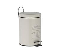 axentia Cosmetic bin, Metal, Old White, 17 x 17 x 24.5 cm