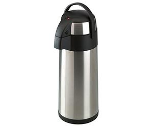 Axentia Large Coffee Airpot, Double Walled Stainless Steel - Great for Entertaining with Hot or Cold Beverages - Airpot Flask 5L