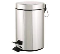 Axentia Pedal Bin Waste Bin with Plastic Insert, Kitchen and Household Waste Bin, Pedal Bin with 5 Litre Capacity, size approx. 20 x 20 x 29 cm, Bin Made from Stainless Steel,