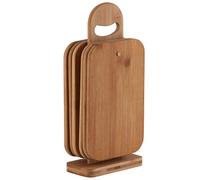 axentia Rustic Bamboo Chopping Boards, Brown