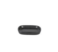 axentia Soap Dish, Black, 13.5 x 2 x 9 cm