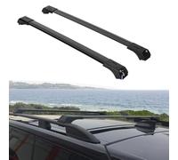 Axenture Car Roof Rack Cross Bars for Citroen C5 Aircross Suv 2019 Onwards; Compatible with Raised Roof Rails; 2 Pcs Aluminium Lockable Rail Carrier Black