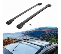 Axenture Car Roof Rack Cross Bars for Mercedes M-Class W166 Suv 2012-2015; Compatible with Raised Roof Rails; 2 Pcs Aluminium Lockable Rail Carrier Black