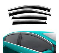 Axenture Chrome Car Wind Deflector Set for Mg Zs 2017 Onwards - Rain & Sun Guard Side Vent Visors (4 pcs)