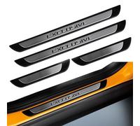 Axenture Compatible with Skoda YETI 2009-2017 Chrome Door Sill Trim Plate Covers Scratch Guard 4 Pcs