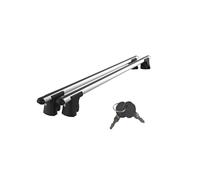 Axenture Lockable Car Roof Rack Cross Bars for Dacia Logan Mcv 2014-2023, Fits Raised Roof Rails with Gap to Car Roof, Ideal Rail Carrier for Kayak Roof Rack, 2-Piece Grey