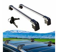 Axenture Lockable Roof Bars For Citroen Berlingo 2024 Onwards; fit Flush-mounted Roof Rails Heavy Duty Aluminum Roof Rails Cross Bar, Ideal Car Roof Rack Bars for Luggage 2 Pcs Rail Carrier Grey