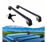 Axenture Lockable Roof Bars For Skoda Enyaq IV 2020-Onwards; fit Flush-mounted Roof Rails Heavy Duty Aluminum Roof Rails Cross Bar, Ideal Car Roof Rack Bars for Luggage 2 Pcs Rail Carrier Black