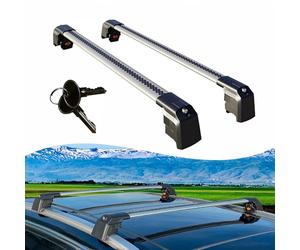 Axenture Lockable Roof Bars For Vauxhall insignia Sport Tourer 2009-2017; fit Flush-mounted Roof Rails; Aluminum Roof Rails Cross Bar, Ideal Car Roof Rack Bars for Luggage 2 Pcs Rail Carrier Grey