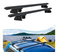 Axenture Roof Rack Cross Bars Compatible with Volkswagen T-Roc 2017-2023, Fits Raised Roof Rails with Gap to Car Roof, Ideal Rail Carrier for Roof Tents, 2-Piece Black