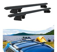 Axenture Roof Rack Cross Bars Compatible with Volkswagen T5 Transporter 2003-2015, Fits Raised Roof Rails with Gap to Car Roof, Ideal Rail Carrier for Roof Tents, 2-Piece Black