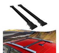 Axenture Roof Rack Cross Bars for Dacia Duster 2018-2023 ; Compatible with Raised Roof Rails and Roof Bars - 2 Pcs Aluminum Rail Carrier (Black)