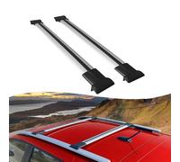 Axenture Roof Rack Cross Bars for Mercedes C Class S204 2007-2014 ; Compatible with Raised Roof Rails and Roof Bars - 2 Pcs Aluminum Rail Carrier (Grey)