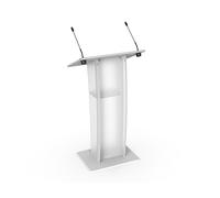 AXEOS ONYX - silky glossy lectern made of plexiglass with microphone slot