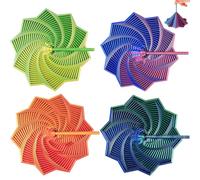 AXERHK Fidget Star, Fidget Toys Adult, 4 PCS 3d Printed Spiral Stress-relieving Star Shaped Ones with Handles, 3d Fidget Toy Honeycomb Hexagonal Design, 3d Printed for Adult Office Desks Gift