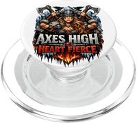 Axes High Heart Fierce Viking Nordic Norse Shieldmaiden PopSockets PopGrip for MagSafe