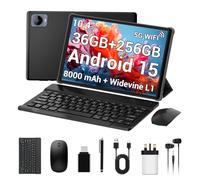 AXETOP Android 15 Tablet 10.4 Inch, 5G WiFi, 36GB RAM+256GB ROM (512GB Expansion), Octa-Core, 1920x1200, 8000mAh,13MP+8MP, Widevine L1, FHD, GPS, OTG, Tablet with Keyboard丨Mouse丨Stylus丨Case (Black)