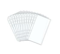 AxeWoodz 12pcs A6 Binder Pockets PVC Double Side 2 Pockets Binder Pouches 6 Hole Zipperless Side Open Cash Envelopes for Bills Money Organizer