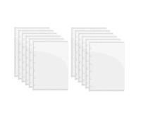 AxeWoodz 12pcs A7 Cash Envelopes Zipless Budget Envelopes Frosted PP Binder Pockets 2 Pocket Planner Inserts for 6 Ring Binder