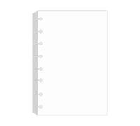 AxeWoodz A5 Discbound Refill Paper White Blank Filler Paper 8 Disc Planner Refills 100 Sheets/200 Pages 100gsm Notebook Paper
