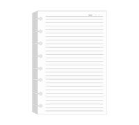 AxeWoodz A5 Discbound Refill Paper White Lined Filler Paper 8 Disc Planner Refills 100 Sheets/200 Pages 100gsm Notebook Papers