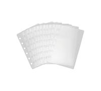 AxeWoodz A7 Binder Pockets 12pcs Clear PVC Binder Pouches 6 Holes Zipperless Side Open Cash Budget Envelopes Waterproof Document Filing Bags for A7 Binder Protectors Photos, Cash Organize