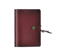 AxeWoodz A7 Leather Journal 80 Sheets Blank Filling Pages Leather Notebook Personal A7 Planner Binder, Refillable Bound Journals for Men & Women