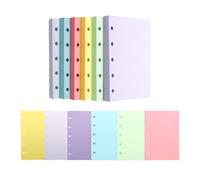 AxeWoodz A8 Colorful Refill Paper 300 Sheets Blank Loose Leaf Papers 6 Colors 5 Hole Binder Filler Paper A8 Notebook Refills