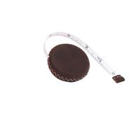 AxeWoodz Coffee Tape Measure 60in/150cm Retractable Measuring Tape Soft Small Tape Measure Genuine Leather Tape Measure for Sewing Cloth Fabric