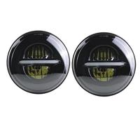 Axexnejv Front Light Assembly 2Psc For Toyota For Land For Cruiser FJ40s FJ45s 7 Inch LED Headlight H4 Hi-Lo With Halo Angel Eyes(Section B)
