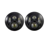 Axexnejv Front Light Assembly 2Psc For Toyota For Land For Cruiser FJ40s FJ45s 7 Inch LED Headlight H4 Hi-Lo With Halo Angel Eyes(50w black)