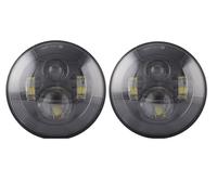 Axexnejv Front Light Assembly 2Psc For Toyota For Land For Cruiser FJ40s FJ45s 7 Inch LED Headlight H4 Hi-Lo With Halo Angel Eyes(40w black)