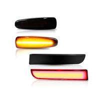Axexnejv Rear Tail Light For Mitsubishi For Outlander For Lancer For Evolution X 2008-2017 SideMarker Light Turn Signal Tail Rear Bumper Reflector TailLight Assembly(Gray Bumper+Side Marker)