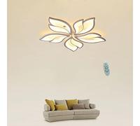 AXFALO Modern Dimmable LED Ceiling Light Creative Flower Shape Design Ceiling Lamp Living Room Bedroom Children's Room Metal Acrylic Petal Ceiling Chandelier Lighting, 5 heads