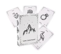 Axfbim - 36 Cards Sketch Moon Lenormand, Simple Lenormand in Black and White, Tarot Learning Tarot, Moon Lenormand Board Playing Cards, Meaning for Beginners