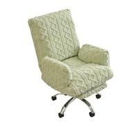 AXFBXHBF Elastic Plush Jacquard Office Recliner Swivel Chair Cover With Footrest Cover Thicken Soft Warm Chair Protector Furniture Case(3,L)