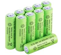 AXFEE 10PCS AA Rechargeable Batteries,1.2V 800mAh Pre-Charged Ni-MH Battery