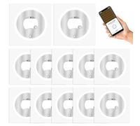 AXFEE 10PCS NFC Tags NTAG216, White Round NFC Stickers, 25mm Diameter, Programmable NFC Tags, 888 Bytes Memory RFID-Tag Compatible with All NFC Enabled Phones and Devices
