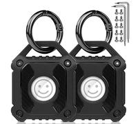 AXFEE 2 Pack Protective Case for Air-Tag, 360° Full Protection Air-tag Holder, Anti-theft Holder with Key Ring and Screws, Case Compatible with Apple Air-tags, air-tag Holder (Not Include air tag)