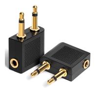 AXFEE 2PC Airplane Flight Headphone Adapters,3.5mm Airplane Flight Adapters