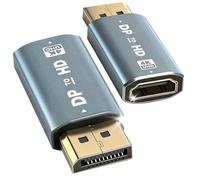 AXFEE 2PCS DisplayPort to HDMI Adapter, 4K DP to HDMI Converter(Grey)